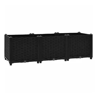 vidaXL Hochbeet 120 x 40 x 38 cm Schwarz