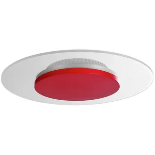 Led-Deckenleuchte , Rot , Kunststoff , rund , F , 29x4x29 cm , RoHS, Europäischer Sicherheitsstandard , Lampen & Leuchten, Leuchtenserien
