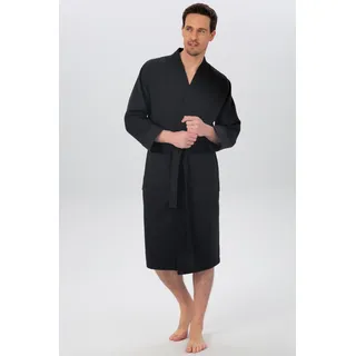 Unisex-Bademantel OTTO HOME "Vanessa, ideal für Sauna & Spa, Hotelbademantel, Morgenmantel" Gr. XXL, schwarz, XXL, Baumwolle, Hausmäntel, Unisex-Bademantel, Taschen, Damen & Herren, Waffelpiqué, sehr leichte Qualität, S-3XL, Topseller