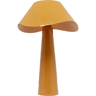 Kare Design Tischleuchte Cloudy, Rund, Orange, Tischlampe, Stahlgestell, Metall Schirm, kein Leuchtmittel inklusive, E14, Wohnzimmer, Retro Lampe, Designer Leuchte