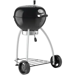 RÖSLE Holzkohle-Kugelgrill No.1 Belly F50, Hochwertiger Kohlegrill mit einstellbarer Luftzufuhr, Deckelscharnier, Deckelthermometer, extra großer Grillfläche und Grillraum