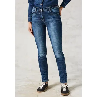 Cecil Slim-fit-Jeans »TORONTO«, im Five-Pocket Style, blau