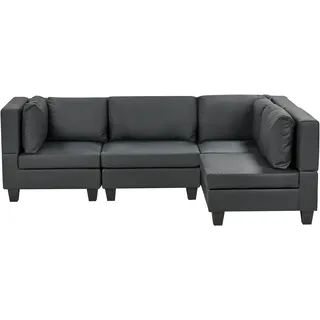 Beliani Sofa, Unstad Schwarz Linksseitig