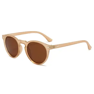 Polarisiert Sonnenbrille Damen Runde Retro-Klassisch Vintage Kreis mit UV400 Schutz Sonnenbrille für Fahren Laufen Angeln Braun Braun