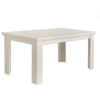 Forte Kashmir Esstisch ausziehbar, Holzwerkstoff, Pinie weiß, B x H x T: 160 x 75 x 90 cm