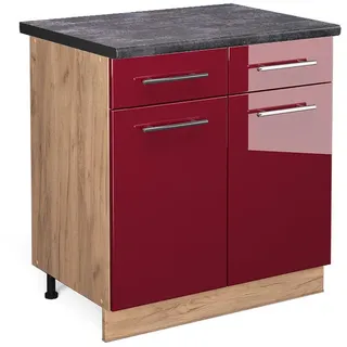 Vicco Schubladenschrank Fame-Line 80 x 82 x 60 cm Rot