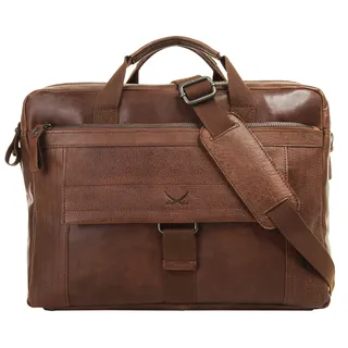 Sansibar Aktentasche echt Leder, braun,