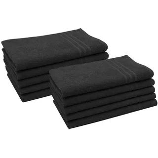 ZOLLNER Gästetuchset 10-tlg. 30 x 50 cm schwarz