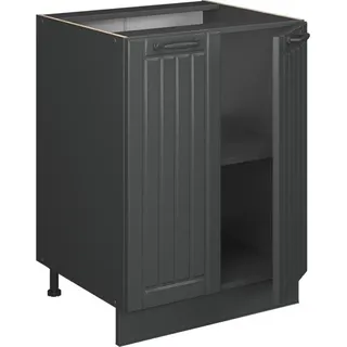 Vicco Küchenunterschrank Fame-Line, 60 cm ohne Arbeitsplatte, Dunkelgrau/Anthrazit - Dunkelgrau