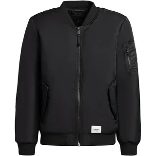 khujo Bomberjacke "Bomberjacke Adon" ohne Kapuze Leichte Winterjacke in Shiny-Optik, schwarz