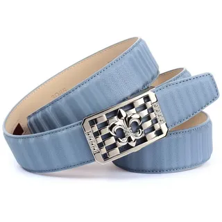 Anthoni Crown Damengürtel Leder blau 105
