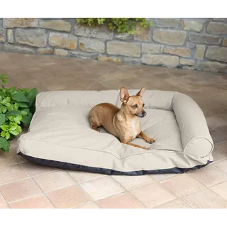 Sogni e capricci Dogbed"Toby" Couch für Hund und Katz, Beige, 89x64x20cm, Polyester,