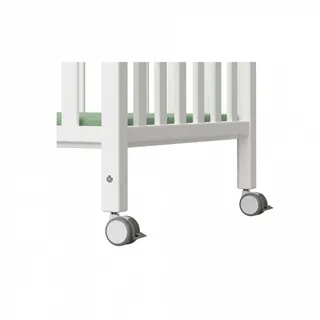 Paidi Gitterbettrollen , Weiß , Kunststoff , 4-teilig , Blauer Engel, Goldenes M , Babymöbel & Kindermöbel, Babyzimmer, Laufgitter