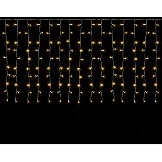 salcar LED Eisregen Fenster 3m x 1m LED Lichtervorhang Balkon, 150er LED Lichterkette Außen Innen Weihnachten, Weihnachtsbeleuchtung Hängend mit 9 Modi und Memory-Funktion, Warmweiß