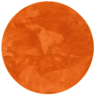Pergamon Hochflor Langflor Teppich Super Soft Melia Rund , Orange , Textil , Rund , 120x120 cm , Teppiche und Böden, Teppiche, Hochflorteppiche & Shaggys