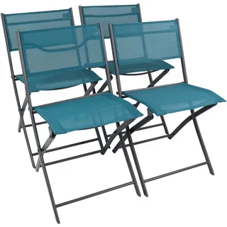 VCM Gartenstuhl 45 x 46 x 79 cm türkis 4 St.