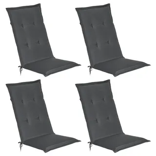 Beautissu Hochlehner Auflage 4 St. 120 x 50 x 6 cm grau