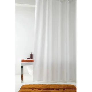 Grund Duschvorhang , Weiß , Kunststoff , Abstraktes , 240x200 cm , Oeko-Tex® Standard 100, Made in Europe , Heimtextilien, Badtextilien, Duschvorhänge
