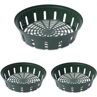 Windhager Blumenzwiebel-Schale, Anzucht- und Pflanzkorb, Rund, 30 cm, 3 Stück, 05569