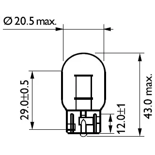 PHILIPS Glühlampe 12071cp Glassockellampe für VAG VW