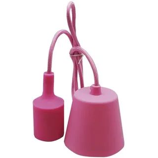 Lampenfassung mit 1 m langem Kabel und Rose, aus rosa Silikon, bringt einen charmanten und modernen Touch zu Ihrer Dekoration, ideal für Stil und Persönlichkeit in jeden Raum.