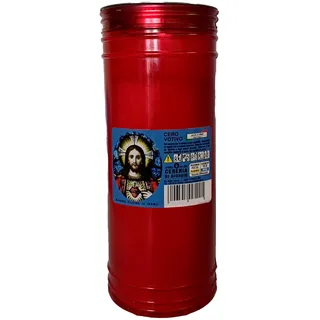 Votivkerze Heiliges Herz Big Size P80 Farbe Rot - Dauer 4 Tage