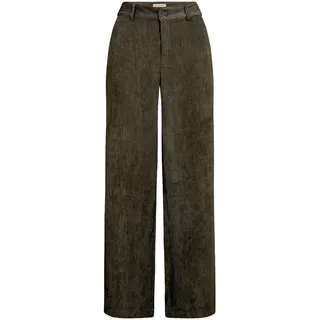 Cordhose SOYACONCEPT "SC-BINDI 19-C", Damen, Gr. 38, N-Gr, braun (forest night), Cord, Obermaterial: 90% Polyester, 10% Polyacryl, normal, Hosen Cordhose, Materialmix