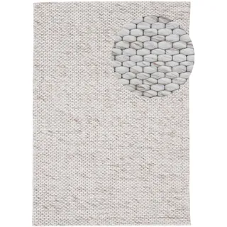 carpetfine Wollteppich »Sina«, rechteckig, 14 mm Höhe, Handweb Teppich, reine Wolle, meliert, handgewebt, weich & kuschelig, beige