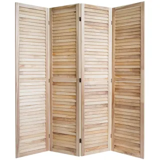 Homestyle4u Paravent 160/170 cm Natur , Naturfarben , Holz , 160x170x2 cm , Wohnzimmer, Raumteiler, Paravents