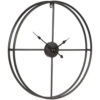 Ambiente Haus Wanduhr »Wanduhr modern in schwarz 50cm schwarz