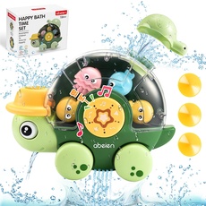 Tesoyzii Badewannenspielzeug ab 1 2 3 4 5 6 Jahre, Geschenk Junge 1-6 Jahre Badespielzeug Baby Wasser Schildkröte Spielzeug ab 1-6 Jahre Junge Geburtstagsgeschenk für Mädchen Auto Spielzeug 1-6 Jahre