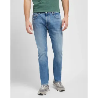 5-Pocket-Jeans LEE "RIDER", Herren, Gr. 36, Länge 34, blau (lighthouse), Denim/Jeans, Obermaterial: 92% Baumwolle, 6% Elastomultiester, 2% Elasthan, unifarben, slim fit lang, Jeans 5-Pocket-Jeans, slim fit, mit Stretch