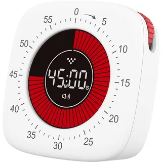 AuyKoo Visueller Timer mit Licht, Digital Time Kinder Timer Wiederaufladbare Pomodoro Timer, Visual Timer, Eieruhr Countdown Timer für Küche Kochen, Kinderstudium, ADHS, Schreibtisch, Büro, Unterricht