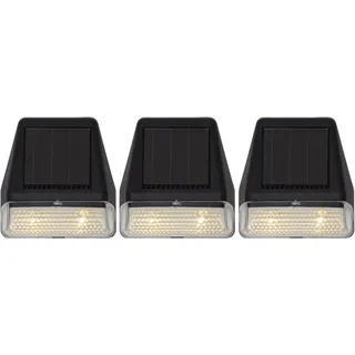 star trading deutschland gmbh Solarleuchte Kunststoff 7x7,5 cm 3er Set schwarz/weiß