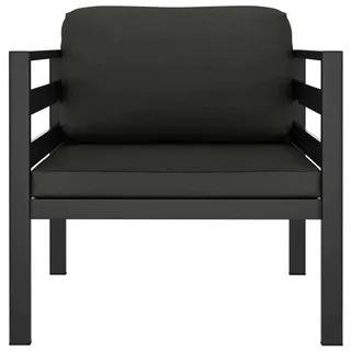 vidaXL Einzelsofa mit Kissen Aluminium Anthrazit - Grau