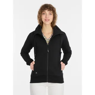 Ragwear Sweatjacke "RONETTE" mit hohem Stehkragen, aus Baumwolle und Polyester, schwarz