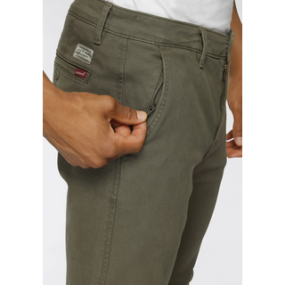 Chinohose LEVI'S "LE XX CHINO SLIM TAPER", Herren, Gr. 31, Länge 30, grün (shady olive), Web, Obermaterial: 98% Baumwolle, 2% Elasthan, gerade knöchellang, Hosen Chinohose, mit Markenlogo