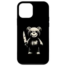 Hülle für iPhone 12 mini Teddybär hält ein Messer - gruseliges Halloween-Kostüm