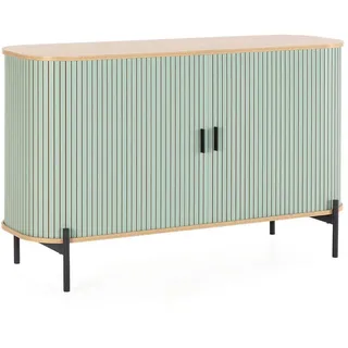 Sideboard Mónaco 2 türen blaue Farbe , Blau , Holzwerkstoff , Oval , 120x75x40 cm , Kleinmöbel, Kommoden, Sideboards