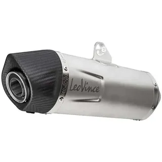 Leovince Lv One Evo Gas Gas Es/sm 700 22&ktm 690 Smc R/enduro R 19-22 Ref:14363ek Stainless Steel&carbon Homologierter Schalldämpfer - Black / Silver - Homologated