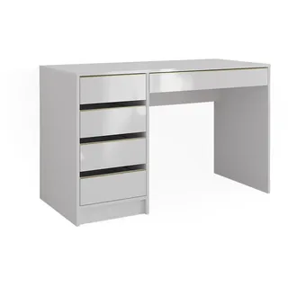 Vicco Sherry 120 cm ohne Spiegel, Weiß, Hochglanz/Gold