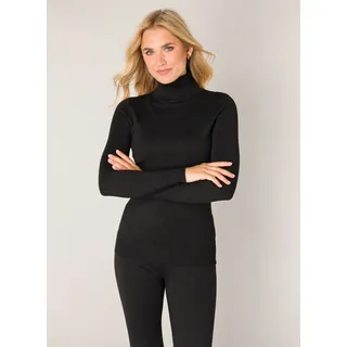 Base Level Rollkragenpullover "Yuen" mit Viskose, schwarz