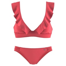 Bild Triangel-Bikini, mit Volant, rot