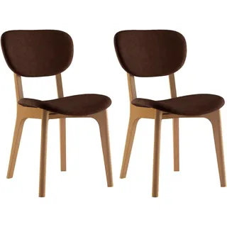 Home Affaire Design-Stuhl COZY Polyester braun 2er Set