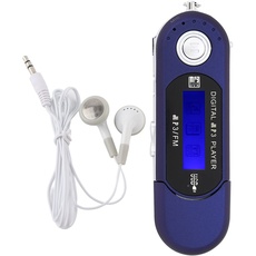 MP3-Player - VIFER Tragbarer MP3-USB-Player für Digitale Musik mit LCD-Bildschirmunterstützung 32 GB TF-Karte und FM-Radio(Blau)