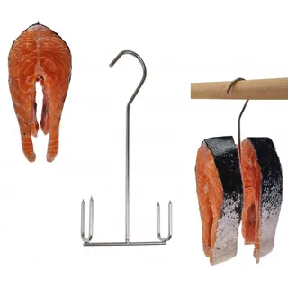 5x Räucherhaken Doppel Haken Fisch Räuchern