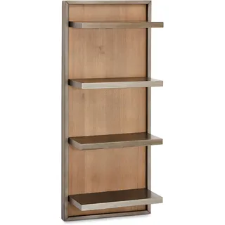 Ibbe Design Regal Lackiert Massiv Akazie Holz Wandschrank Wandregal Mallorca mit 4 Regale, 45x26x110 cm