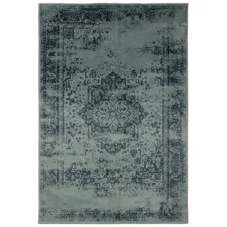 benuta Basic Teppich Suki - Türkis 240x340 cm - Kunstfaser - Rechteckig & im Style: Vintage, Orient Style - Pflegeleicht für Wohnzimmer Schlafzimmer