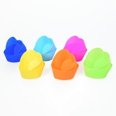 PhoneNatic - 12x Heartshape Cupcake-Förmchen in 6 verschiedenen Farben Silikon Muffin-Formen Backform