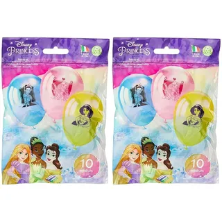 Ciao Disney Prinzessinnen bunte Luftballons (Packung mit 2 Stück, 10 Ballons, Ideal für Prinzessinnen-Party, Geburtstag)